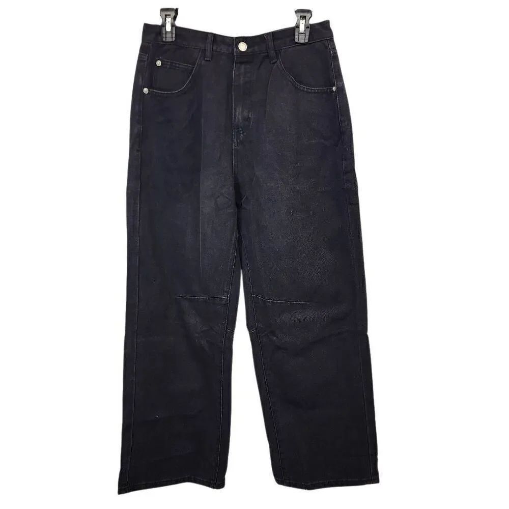 JEANS.COM Women’s Black Wide Leg Jeans Size 12 NWT Workwear Style $98 MSRP